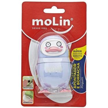 Imagem de Apontador de lápis com borracha Pinguim Molin