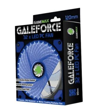 Imagem de Cooler para Gabinete 12mm 32 LED Azul Gamemax - GMX-GF12B
