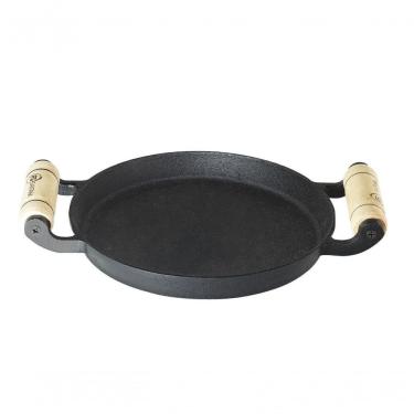 Imagem de Chapa Bifeteira Redonda Lisa 0005 para Grelhar Ferro Cozimento Uniforme Uso Domestico Santana 19x2cm