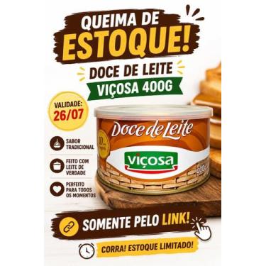 Imagem de Doce de Leite Viçosa 400g  Lata Tradicional Cremoso Premium Minas Gera