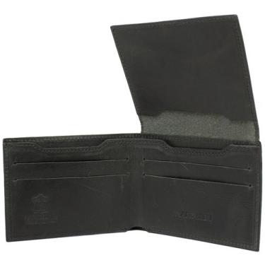 Imagem de Carteira Masculina De Couro Porta Cartão Pequeno Compacto + Relógio Ma