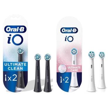 Imagem de Kit Refil Escova Elétrica Oral-B iO Sensitive + Ultimate Clean 4 Un