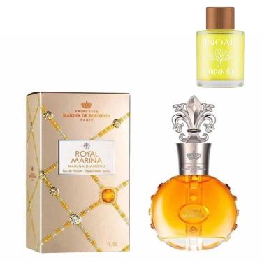 Imagem de Perfume Feminino Royal Diamond Eau de Toilette Marina Bourbon 100ml e Oleo Argan Oil Inoar Hidratação