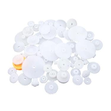 Imagem de 64 DIY Plástico Engrenagens Robô Roda Carro Motor Peça Acessórios Engrenagem