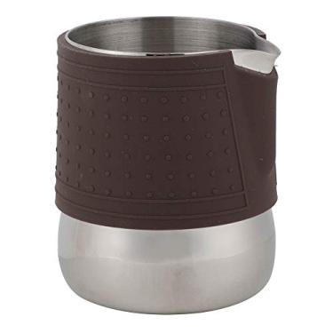 Imagem de Espumador de leite jarra de espumador de leite inoxidável copo de espuma de restaurante jarra de leite para cafeteria