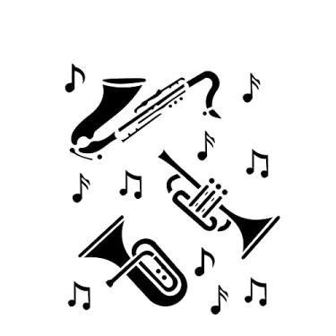 Imagem de Stencil de Acetato para Pintura OPA Simples 15 x 20 cm - 426 Instrumentos Musicais