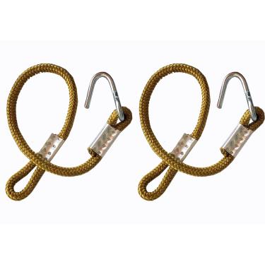 Imagem de Corda Extensora Para Rede de Descanso 84 cm com ganchos 01 par Caramelo