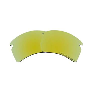 Imagem de Óculos de sol lentes polarizadas de reposição para óculos de sol Oakley Flak 2.0 GG revestimento espelhado dourado