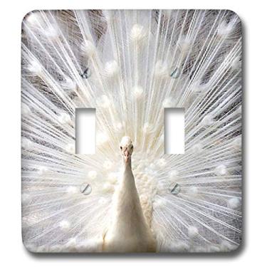 Imagem de 3dRose Interruptor duplo de pavão branco lsp_4060_2