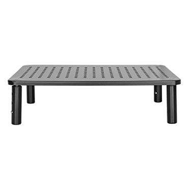 Imagem de Suporte Organizador de Mesa Preto para Monitor/Notebook com ajuste de Altura - DSK01 ELG