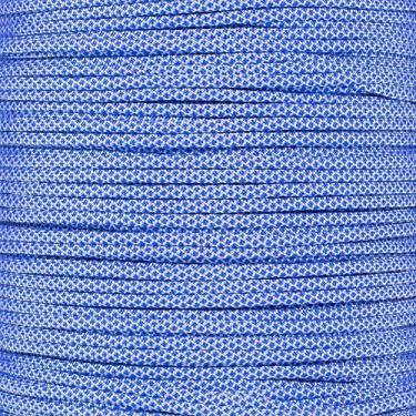 Imagem de Paracord Paracord Paracord Paracord Paracord Tipo III 550 com diamante - seleção de cores vibrantes - , White with Royal Blue Diamonds, 100 Feet
