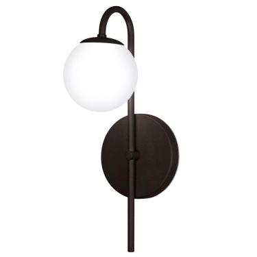 Imagem de Arandela Parede Luminária Jabuticaba Globo Vidro Hall Preto