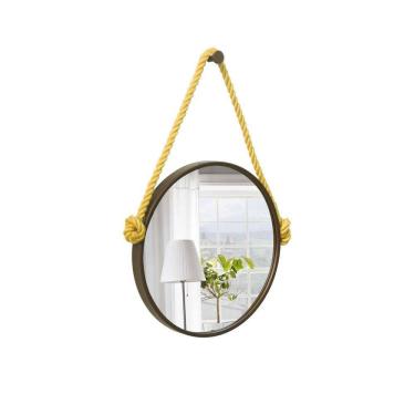 Imagem de Espelho Decorativo Adnet Alça Sisal 50 cm Redondo