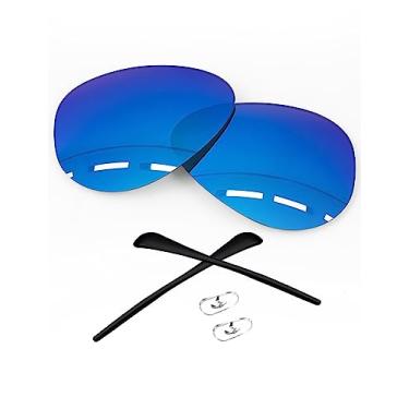 Imagem de Forobb Lentes de reposição polarizadas e kits de borracha para óculos de sol RayBan RB3025-58 mm - azul safira - policarbonato polarizado