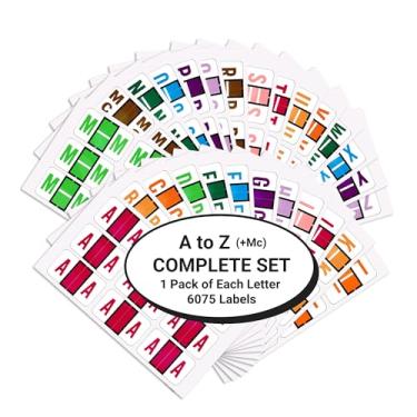 Imagem de Alphabet Labels for File Folders, A to Z plus Mc Complete Set, NO File Box and Indexes, Doctor Stuff, 225 Stickers of Each Letter, 6075 Labels, Jeter/TAB 5100 - JRAM Series Compatible Alpha Stickers