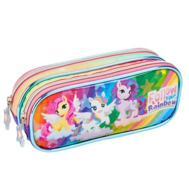 Imagem de Estojo Escolar Infantil Unicórnio