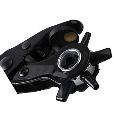 Imagem de Dioche Furador de Cinto para Couro, Furo Redondo, Elíptico e Plano, Aço de Alto Carbono, Preto, Manual, PVC