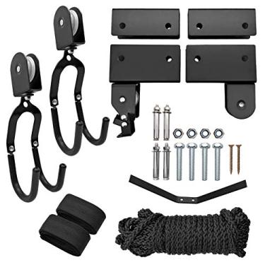 Imagem de Rack de Armazenamento de Caiaque, Talha de Armazenamento de Caiaque Acessórios de Caiaque Talha de Caiaque para Teto de Garagem Armazenamento de Teto de Caiaque para Canoas,