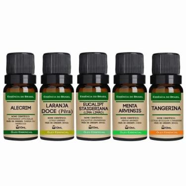 Imagem de Kit 5 Óleos Essenciais Naturais E Puros - Essência Do Brasil