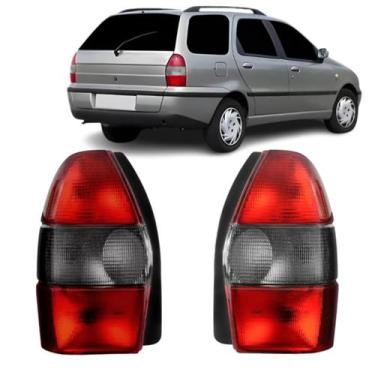 Imagem de Par Lanterna Traseira Palio Weekend Fumê 97 98 99 00 Jcv - Cofran / HT