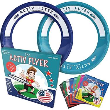 Imagem de Activ Life Frisbee Ring for Kids (2 Pack, Navy & Teal), Flying Ring Frisbees with Whole in Center, Outdoor Toys & Easter Basket Stuffer Gift for Kids