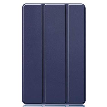 Imagem de Zrengp Capa de couro leve ultrafina com suporte fólio para Samsung Galaxy Tab S6 Lite 10,4 SM-P610 P613 P615 P619 (versão 2020/2022) 10,4 polegadas (KST-azul escuro)