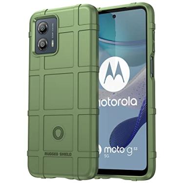 Imagem de Monwutong Capa de telefone de ajuste fino para Motorola Moto G53, capa protetora robusta com grau militar à prova de choque, testada contra quedas e capa de proteção de lente de câmera para Moto G53,