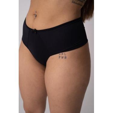 Imagem de Calcinha Conforto Preta Fio Duplo Deluxe Lingerie, P