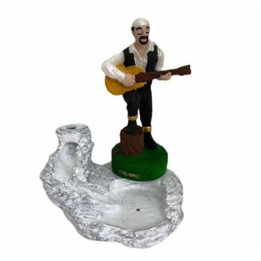 Imagem de Incensário cascata Cigano branco 13CM resina - Lua Mística - 100% Orig