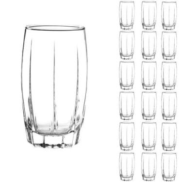 Imagem de kit 18 Copos De Vidro Long Drink 374ML Amadeus transparente - CRISTAR
