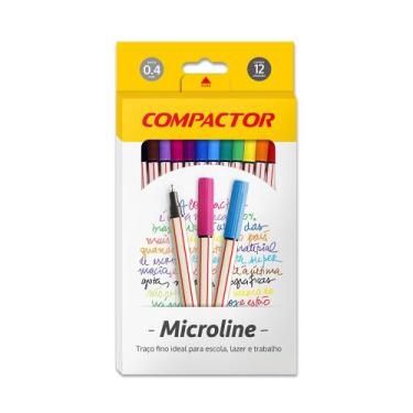 Imagem de Caneta Hidrográfica Compactor Microline 0.4mm com 12 Unidades, UNICA