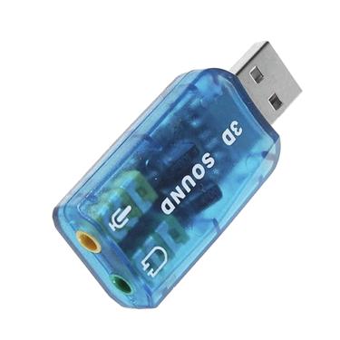 Imagem de Adaptador de Som USB TSA, 5.1 Canais, Plug And Play, Azul - AD-01