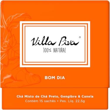 Imagem de Villa Piva, Chá para infusão, Bom dia, Sabor blend de Chá Preto, Mate Tostado, Canela-do-Ceilão, Hortelã, Gengibre & Alecrim, 15 saches