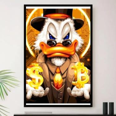 Imagem de Genérico, Quadro Tio Patinhas Dinheiro Bitcoin Decorativo A3 35x45cm