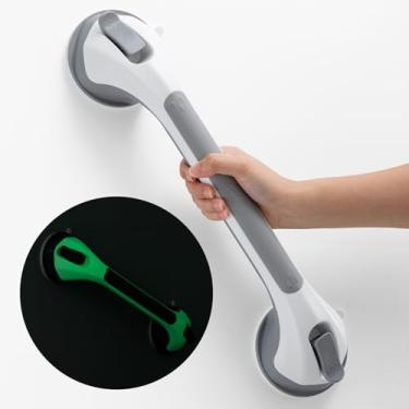 Imagem de TAILI Barra de apoio para chuveiro que brilha no escuro, barras de apoio de 42,7 cm para banheiras e chuveiros, alças de chuveiro para idosos e idosos, alça de segurança de banheiro removível, sem