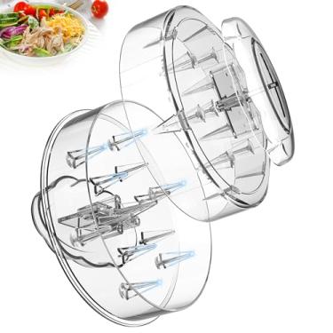 Imagem de Ferramenta de triturador de frango portátil, triturador de peito de frango transparente, máquina trituradora de carne com alça ergonômica removível, fácil de armazenar, trituração suave para carne de