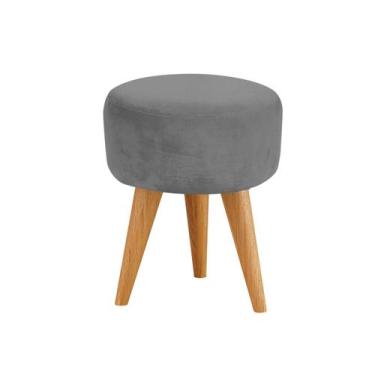 Imagem de pufes com pés palito de madeira banquinho banqueta decoração recepção 