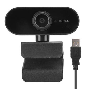 Imagem de Webcam 1080p, câmera de computador com microfone, câmera web de alta definição USB de mesa para chamadas de vídeo, conferências, jogos