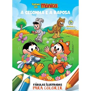 Imagem de Turma Da Mônica - Fábulas Ilustradas Para Colorir - a Cegonha e a Raposa