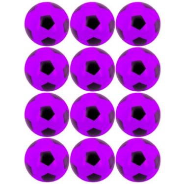 Imagem de 12x Bola De Futebol Vinil Pingo Dente De Leite 22Cm Infantil (Roxo)