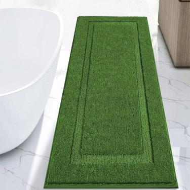 Imagem de Tapete de banheiro SHACOS Super Soft 61x152cm verde oliva