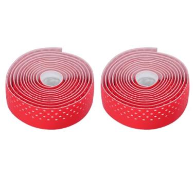 Imagem de Fita do Guidão de Bicicleta de Estrada, 2pcs Biciche Fita Anti -Slip Han Hanking Fita de Fita de Barrilhas de Ciclismo para Passeio Confortável (Vermelho)