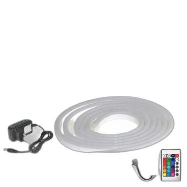 Imagem de Fita Mangueira De Led Neon Rgb 5M 12V Com Controle E Fonte - CBC