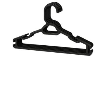 Imagem de Cabide Adulto Transparente AcrÍlico para Roupas, Closet e Loja Kit Premium Resistente(50 Preto)