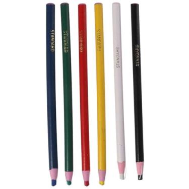 Imagem de allcoupon 12 peças, 6 cores, marcadores de giz de cera, lápis de cera, marcadores, lápis de cera e graxa