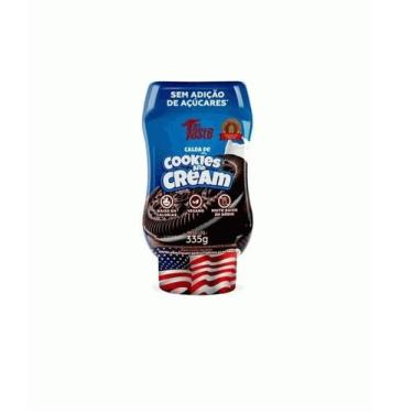 Imagem de Calda Baixa Caloria e Baixo Sódio (335g) Cookies and Cream - Mrs Taste