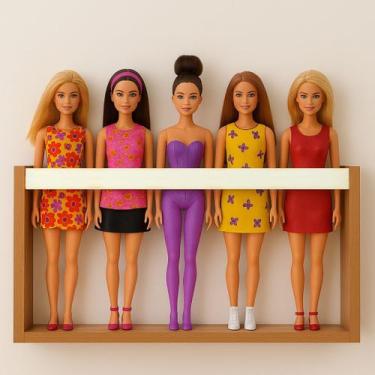 Imagem de Prateleira Organizadora Para Coleção Bonecas Barbie Boneco Super Herói