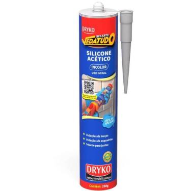 Imagem de Silicone Acético Selante com Fungicida Vedatudo 260 Gramas - SILICONE 
