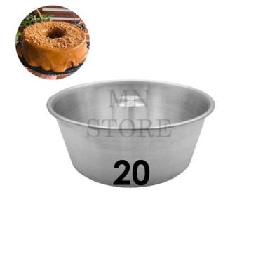 Imagem de Forma Suíça Pudim Bolo Vulcão 20cm 17x8 Alumínio - MN Utilidades, Alum