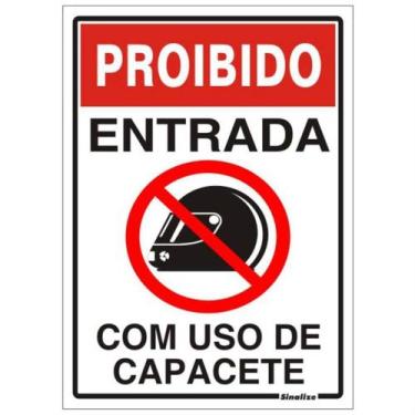Imagem de Placa de Poliestireno Auto-Adesiva 20x30cm Proibido Entrada Com Uso do